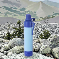 Filtre à eau portable pour filtration d'urgence 1mm équipement de survie en plastique pour randonnée Camping escalade paille extérieure