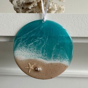 Artisanat en résine époxy Océanique avec créatures marines et <span class=keywords><strong>tortue</strong></span>, pièces uniques en résine et bois, parfait pour la décoration intérieure et comme cadeau <span class=keywords><strong>de</strong></span> Noël - Product Image 3