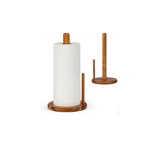 Portarotolo da terra <span class=keywords><strong>in</strong></span> <span class=keywords><strong>legno</strong></span> per <span class=keywords><strong>carta</strong></span> assorbente e <span class=keywords><strong>carta</strong></span> <span class=keywords><strong>igienica</strong></span> con supporto per fazzoletti, ecologico, multifunzione, con ripiano portaoggetti - Product Image 2