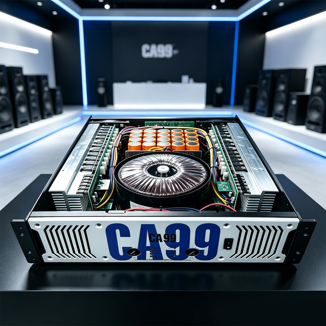 CA Series 3U Dual ChannelProfessional Power Amplifier, 1800WHigh Output Audio Amp for Live DJStage & Outdoor Party Events