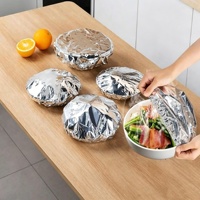 Couvre-aliments réutilisable en PE argenté, pliable, isolant thermique, couvercle en plastique pour la conservation de la chaleur, pour les services de livraison de nourriture, la restauration