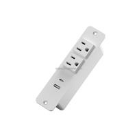 Einbau-Möbelsteckdosenleiste mit USB-A- und USB-C-Anschlüssen, Flächenbündige Tischsteckdose für Gewerbliche Nutzung