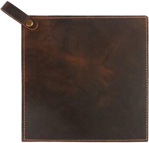 Tappetino per pentole calde in pelle a doppio strato Wellhouse in pelle rustica fatta a mano - Product Image 2