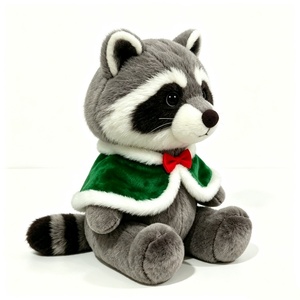 Peluche de Mapache Personalizado, Adorable Muñeco de Mapache Sentado con Relleno de Algodón PP, para Bebés de 0 a 24 Meses, Ideal para Halloween - Product Image 1