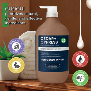 OEM ODM ครีมอาบน้ำสำหรับผู้ชาย ทำความสะอาดล้ำลึก สดชื่น เป็นธรรมชาติ อ่อนโยน ผิวเนียนนุ่ม มั่นใจในความเป็นชาย ให้ความสดชื่นทันที กลิ่นซีดาร์และไซเปรส - Product Image 5