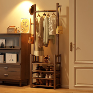 Floor-standing coat rack for bedroom, home use, guesthouse, indoor clothes rack, movable clothes hanger - Product Image 2