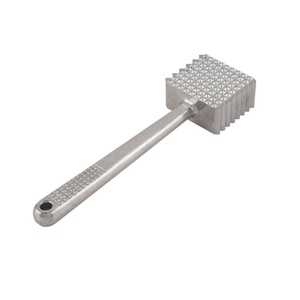 Attendrisseur à viande double face en aluminium avec long manche, marteau à steak durable pour bœuf, outil de cuisine de qualité alimentaire - Product Image 1