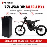 Batterie Ansen 72V 45Ah Talaria MX3 améliorée, pack liquide haute décharge, 800 cycles, installation directe, sans modifications, Plug & Play, remplacement direct