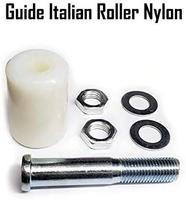 Rouleau coulissant et roulant en nylon dur de 1 1/2 "de diamètre (40mm x 60mm) Guide de porte en acier galvanisé Design moderne