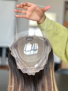 Cheveux timides Top Qualité 100% Cheveux Humains Mini Perruque 5*5 Lace Front 8*8 Topper pour Femmes Blanches Cheveux Bruts Partie Moyenne - Product Image 6