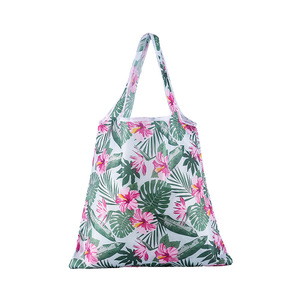 Floral <b>Fabric</b> <b>Tote</b> Shopping <b>Bag</b> Oxford Cloth Foldable One Shoulder Fresh Clean Style - Product Image 3