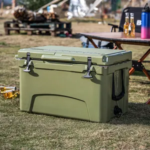 KUER cerveja esky cooler LLDPE caixa de gelo para acampamento ao ar livre com roda para bebidas ao ar livre