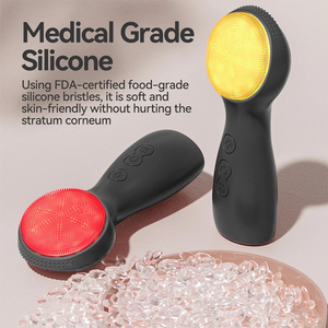Многофункциональный водонепроницаемый скрабер для лица Wochuan 3-в-1 с подогревом: глубокое очищение, отшелушивание, удаление черных точек, щетка для ухода за кожей - Product Image 5