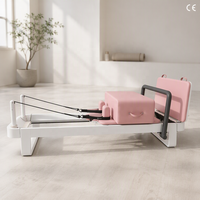 Machine de Pilates Reformer à barre coulissante intégrale robuste en alliage d'aluminium, capacité 180 kg, pour le fitness corporel et la salle de sport à domicile