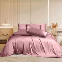 100% bambou Satin armure designer personnalisé couette ensemble de literie moderne Patchwork Style housse de couette et ensemble de draps