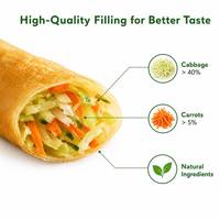 Rouleaux de printemps croustillants aux légumes halal surgelés, emballage personnalisé OEM/ODM, ligne de snacks dim sum surgelés fournie par l'usine