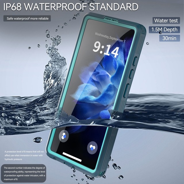 Mars Magnetic Charging IP68 Waterproof Case for Samsung Galaxy S25 S24 Ultra Plus Diving Swim Outdoor Sports Climbing Cover