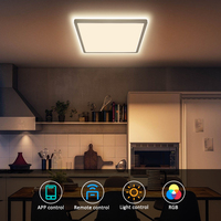 Ultra mince smart wifi tuya lampe simple éclairage moderne personnalité dimmable RGBW plafonniers plafond décoratif pour la maison enfants