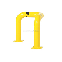 Barrières de sécurité routière en acier thermolaqué jaune certifiées ISO9001, profil haut de 48 pouces, barres en U de protection, poteaux de signalisation