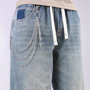 Star Pattern Multi Layered Waist <b>Chain</b> Zinc Alloy Punk Style Hip Hop Fashion Body <b>Chain</b> Daily Wear White K - Product Image 2