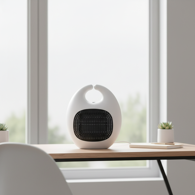 Electric Ceramic PTC Fan Heater Mini Portable Tip-Over Overheat Protection Freestanding 500W Fast Heating for Indoor Winter Use