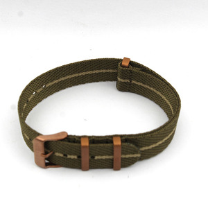 Bracelets de montre en nylon rayé vert <span class=keywords><strong>kaki</strong></span> beige très vendus, une seule pièce, passant 18 mm, 20 mm, 22 mm, bracelet de montre en tissu pour montre lourde - Product Image 5