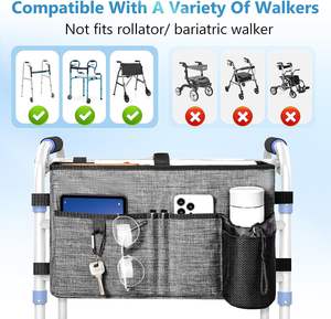 Panier de marche pliable sac fourre-tout avec porte-gobelet pochette de transport mains libres sac de rangement pour marcheurs universel sac de marche personnalisé - Product Image 5