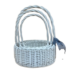 Cesta de fruta de sauce blanco con asa - Product Image 1