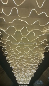 Nouveau décor suspendu mariage draperie rideau <span class=keywords><strong>S</strong></span> forme rideau plafond décoration décorative avec Led bandes accessoires - Product Image 6