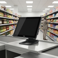 Terminal Punto de Venta Todo en Uno con Pantalla Táctil de 15 Pulgadas, Caja Registradora con Windows I5 para Supermercados y Restaurantes, Suministro Directo de Fábrica