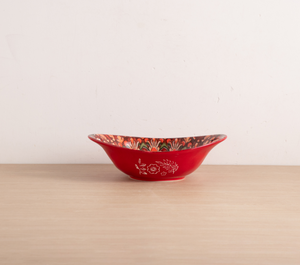 Bohemian Red Mandala Floral Ceramic Dinnerware <b>Set</b>, Customizable Plates Bowls <b>Bakeware</b> for Wholesale - Product Image 6