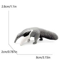 Modèles d'animaux de simulation pour assemblage transfrontalier : Ornements de Marmotte des montagnes, Orang-outan, Ovipède, Tigre à dents de sabre, Fourmille-souris, Lion mâle