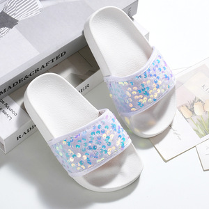 Chaussons scintillants et frais pour l'été, nouveau style pour les petites filles, chaussons décontractés, semelles souples, chaussures non-convientes pour la plage - Product Image 3