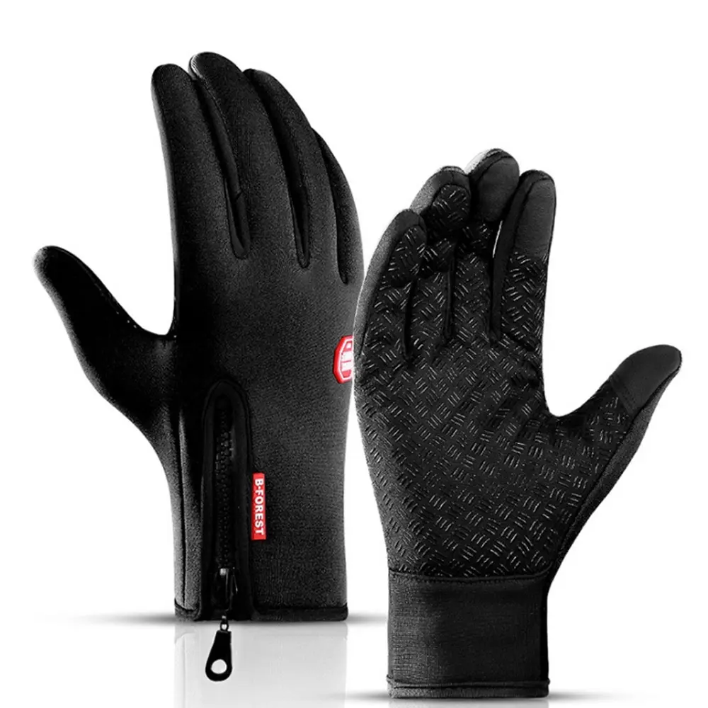 Custom Winter Warm Glove Cycling Bicycle Touch screen Full Finger Waterproof Outdoor Bike Driving Riding Motorcycle Gloves
