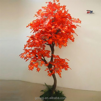 Arbres décoratifs artificiels d'automne en érable haute simulation pour intérieur et extérieur