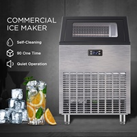 Máquina de Hielo Profesional Hicon, Máquina para Hacer Hielo Automática, 220V/110V, 500W, 90kg de Capacidad, Certificaciones CE, ETL, RoHS