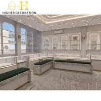 Vitrine de présentation de bijoux de luxe sur mesure avec éclairage LED pour magasin, meuble de présentation en verre pour centre commercial, design de boutique de bijoux