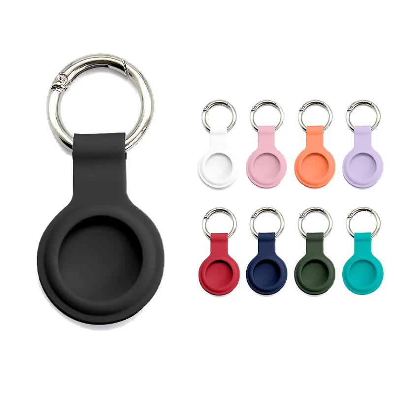 2021 CustomNewest Products Silicone Protective Cover Case Airtag Case with Key Ring