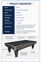 Table de billard américaine professionnelle de 9 pieds en ardoise, haute qualité, pour billard à 8 et 9 boules, avec accessoires complets, prix usine