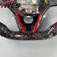 Volant LED en fibre de carbone forgée rouge personnalisé pour Volkswagen Tiguan VW MK8 2020-2025 Golf 8 GTI R Touareg Jetta CC Passat