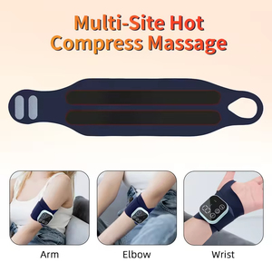 Attelle de poignet portable à microcourant avec coussin chauffant et ceinture de massage, masseur de poignet électrique à impulsions et soulagement thermique pour la ténosynovite - Product Image 4