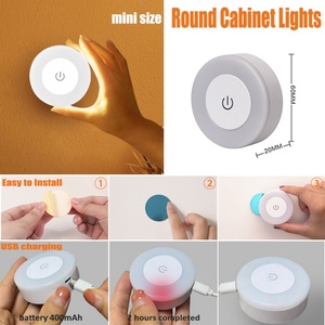 Luz LED para Gabinete Senya-Pro, Blanca Cálida, Montada en Pared, con Batería Recargable USB, 3 Colores de Luz, Brillo Ajustable, Luz Nocturna - Product Image 4