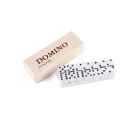Vente en gros de jeu de dominos professionnel JUXING D6-4010C en ivoire, boîte en papier personnalisable 40x20x10mm 22.5x15x6.8cm