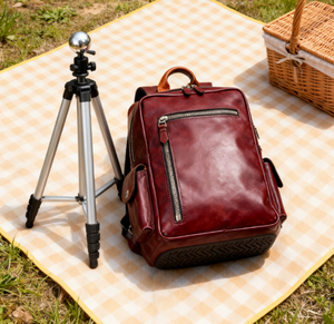 Nhà Sản Xuất Màu Đỏ Trắng Cổ Điển Da Máy Ảnh Túi Dslr Ý Da Máy Ảnh Túi Với Máy Ảnh Dây Đeo - Product Image 4