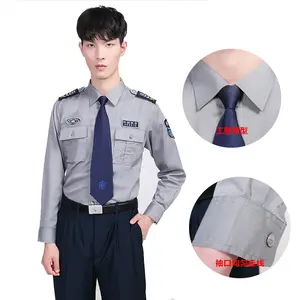 Chemise et pantalon d'été à manches longues pour gardes de sécurité uniformes de printemps et d'automne vêtements de travail pour gardes communautaires