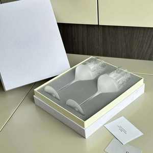 <b>Wine</b> Glass Set 2 Pieces Lily of the Valley Pattern Frosted Red <b>Wine</b> Glasses Holiday Gifts Set Wedding and Gift Box Packing - Product Image 3