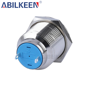 Interrupteur à <span class=keywords><strong>bouton</strong></span>-<span class=keywords><strong>poussoir</strong></span> rond plat en métal de 19 mm, borne à connexion rapide, interrupteur à <span class=keywords><strong>bouton</strong></span>-<span class=keywords><strong>poussoir</strong></span> à verrouillage pour appareil électrique industriel - Product Image 6
