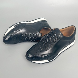Zapatos de Negocios de Cuero de Grano Completo Premium para Hombre, Estilo Británico, Textura Suave, Punta Redonda, Cierre con Cordones, Masaje Ligero para Todos - Product Image 2