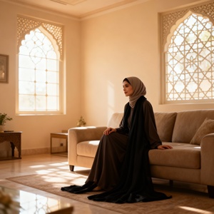 ฮิญาบผ้าโพลีเอสเตอร์สีขาวดำแบบพรีเมียมสำหรับผู้หญิงมุสลิมผ้าพันคอยาวฤดูหนาวคุณภาพสูง - Product Image 2