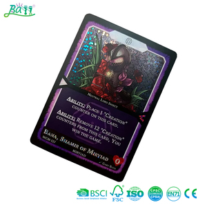 Cartes à collectionner populaires de la série Anime Design de personnage à collectionner Jeu fantastique Finition unique en feuille Cartes TCG Holo avec personnage - Product Image 1